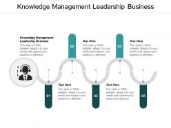 Knowledge management leadership business ppt powerpoint presentation icon gridlines cpb