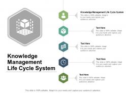 Knowledge management life cycle system ppt powerpoint presentation inspiration outline cpb