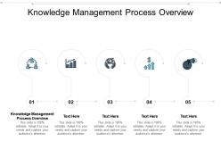 Knowledge management process overview ppt powerpoint presentation model graphics cpb