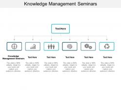 Knowledge management seminars ppt powerpoint presentation ideas infographic template cpb