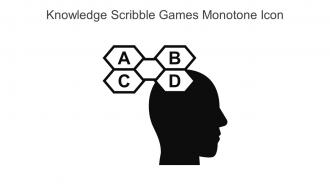 Knowledge Scribble Games Monotone Icon In Powerpoint Pptx Png And Editable Eps Format