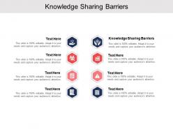 Knowledge sharing barriers ppt powerpoint presentation slides background designs cpb