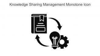Knowledge Sharing Management Monotone Icon In Powerpoint Pptx Png And Editable Eps Format