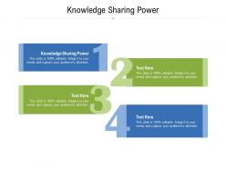 Knowledge sharing power ppt powerpoint presentation pictures slides cpb
