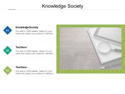 Knowledge society ppt powerpoint presentation model vector cpb