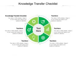 Knowledge transfer checklist ppt powerpoint presentation professional slides cpb