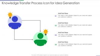 Knowledge transfer process icon for idea generation