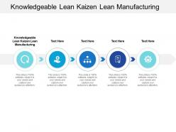 Knowledgeable lean kaizen lean manufacturing ppt powerpoint presentation summary cpb