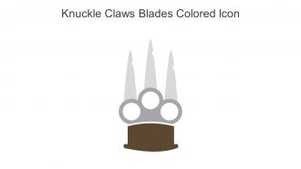 Knuckle Claws Blades Colored Icon In Powerpoint Pptx Png And Editable Eps Format