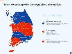 Korea map geographical location political map states information