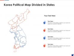 Korea political map divided in states
