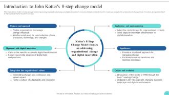 Kotters 8 Step Model Guide For Leading Change CM CD Designed Impressive