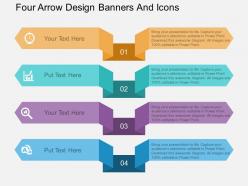 Kp four arrow design banners and icons flat powerpoint design