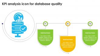 KPI Analysis Icon For Database Quality