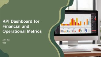 KPI Dashboard For Financial And Operational Metrics PPT Sample AT