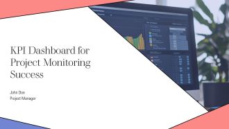 KPI Dashboard For Project Monitoring Success PPT Slides AT
