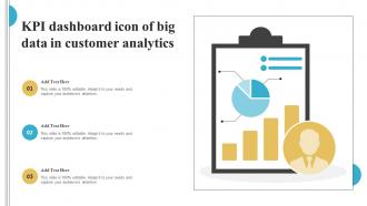 Kpi Dashboard Icon Of Big Data In Customer Analytics