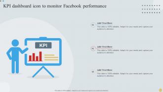 KPI Dashboard Icon To Monitor Facebook Performance