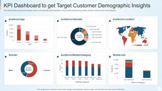 Kpi Dashboard To Get Target Customer Demographic Insights