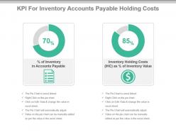 Kpi for inventory accounts payable holding costs powerpoint slide