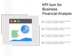 Kpi icon for business financial analysis