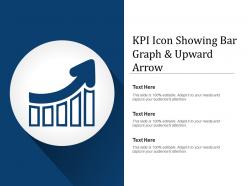 Kpi icon showing bar graph and upward arrow