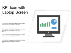 Kpi icon with laptop screen