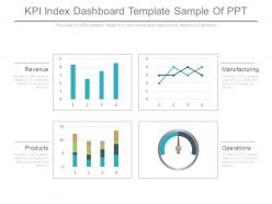 Kpi index dashboard template sample of ppt