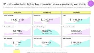 Kpi Metrics Dashboard Highlighting Organization Financial Planning Analysis Guide Small Large Businesses