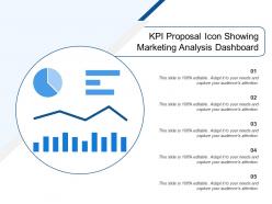 Kpi proposal icon showing marketing analysis dashboard