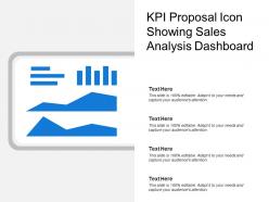 Kpi proposal icon showing sales analysis dashboard