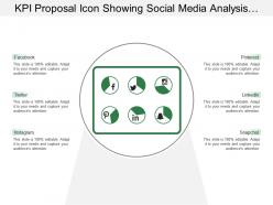Kpi proposal icon showing social media analysis dashboard