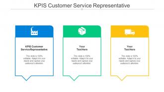 Kpis customer service representative ppt powerpoint presentation gallery brochure cpb