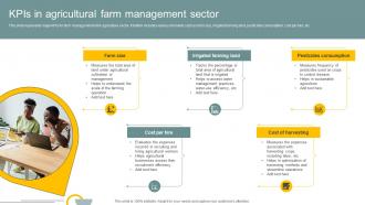 KPIs In Agricultural Farm Management Sector