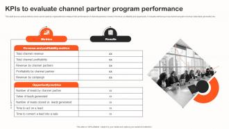 Kpis To Evaluate Channel Partner Program Indirect Sales Strategy To Boost Revenues Strategy SS V