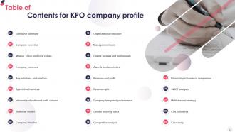 KPO Company Profile Powerpoint Presentation Slides