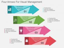 Kq four arrows for visual management flat powerpoint design