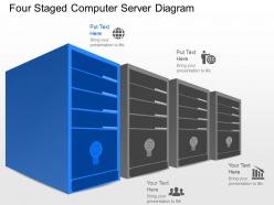 kq Four Staged Computer Server Diagram Powerpoint Template