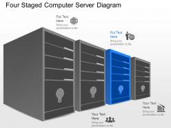 Kq four staged computer server diagram powerpoint template