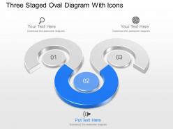 Kr three staged oval diagram with icons powerpoint template
