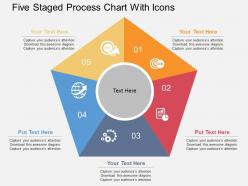 Kt five staged process chart with icons flat powerpoint design