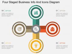 Ku four staged business info and icons diagram flat powerpoint design