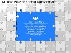 Ku multiple puzzles for big data analysis powerpoint template