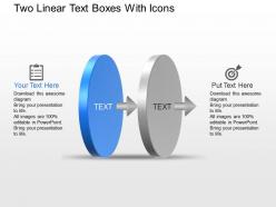 Ku two linear text boxes with icons powerpoint template