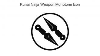 Kunai Ninja Weapon Monotone Icon In Powerpoint Pptx Png And Editable Eps Format