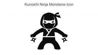 Kunoichi Ninja Monotone Icon In Powerpoint Pptx Png And Editable Eps Format