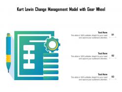 Kurt lewin change management model with gear wheel