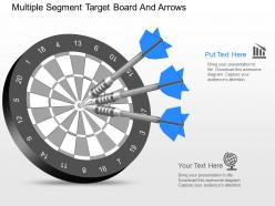 Kv multiple segment target board and arrows powerpoint template