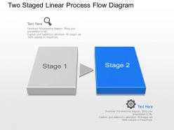 Kw two staged linear process flow diagram powerpoint template