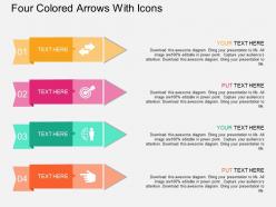 Ky four colored arrows with icons flat powerpoint design